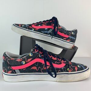 VANS Men’s Custom OLD SKOOL lace up flamingo fashion sneakers size 10 pink navy